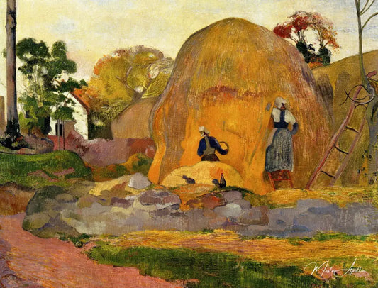 Meules de Foin Jaunes (Moisson d'Or) - Paul Gauguin - Reproductions de tableaux et peintures haut de gamme