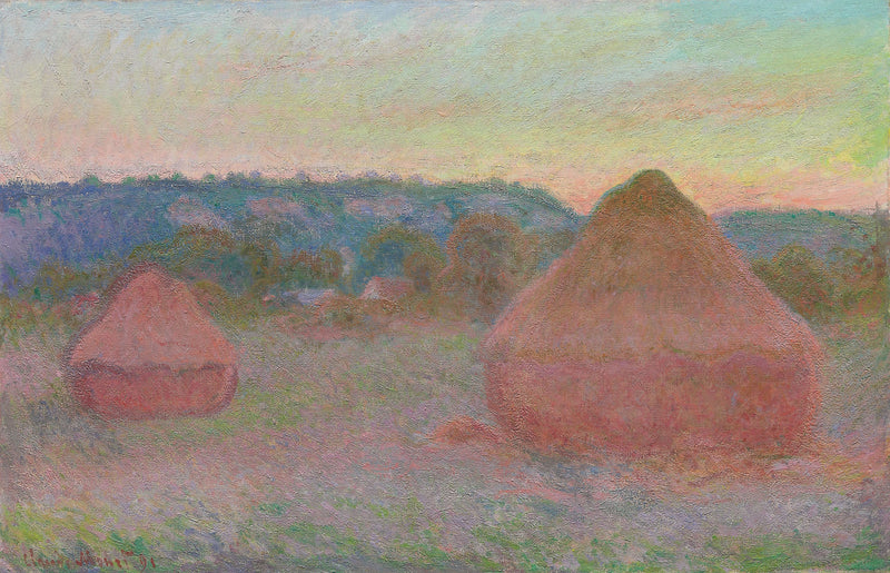 Due macine, declino del giorno, autunno W1270 - Claude Monet
