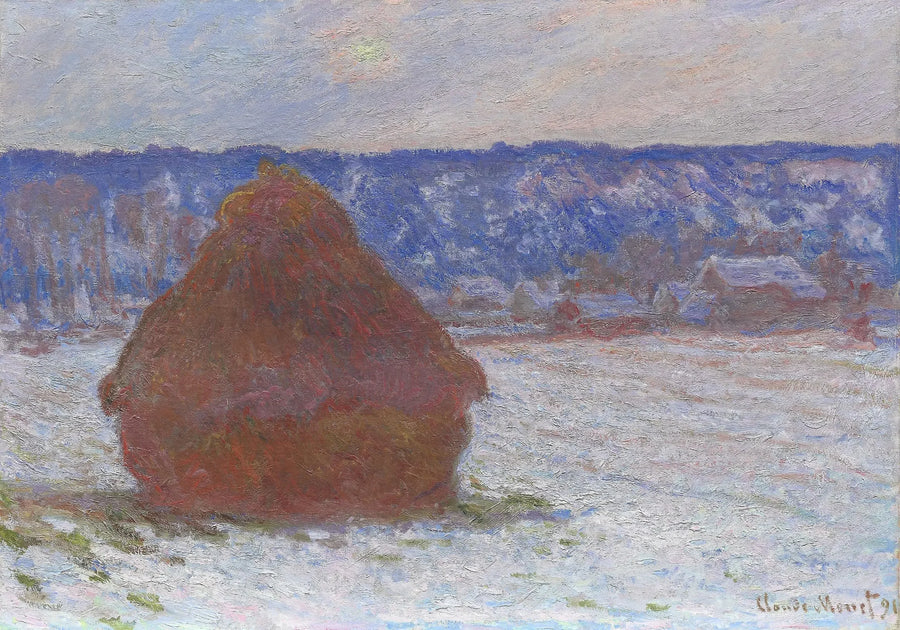 Mucchi di fieno, effetto neve - Claude Monet