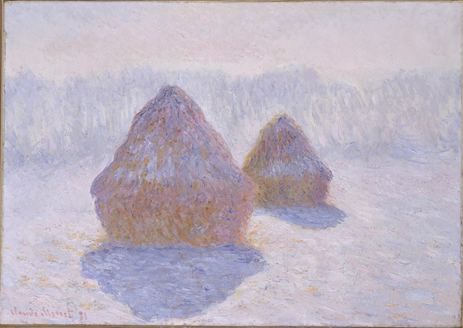Meules, effet d’hiver W1279 de Claude Monet – Metropolitan Museum of Art 29.100.109