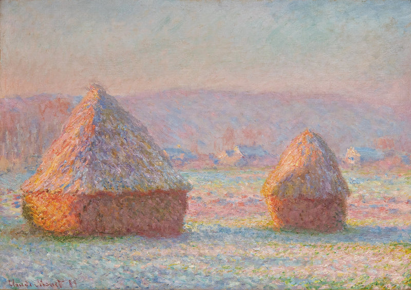Le Covoni, effetto di gelatina bianca - Claude Monet