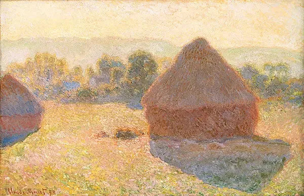 Meules, milieu du jour - Claude Monet image 1 reproduction d’œuvre d’art à l’huile