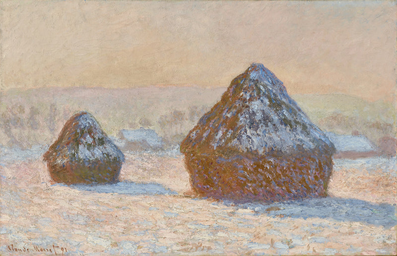 Ruote, effetto neve, al mattino W1276 - Claude Monet