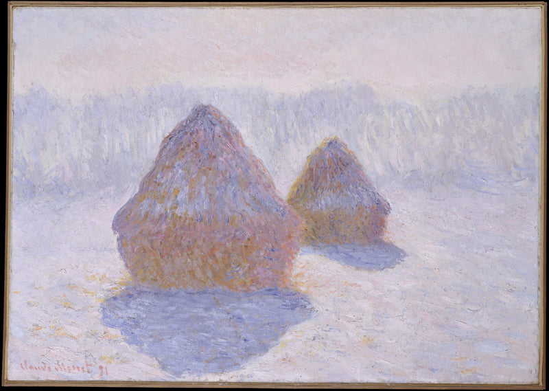 Ruote, effetto neve e sole W1279 - Claude Monet