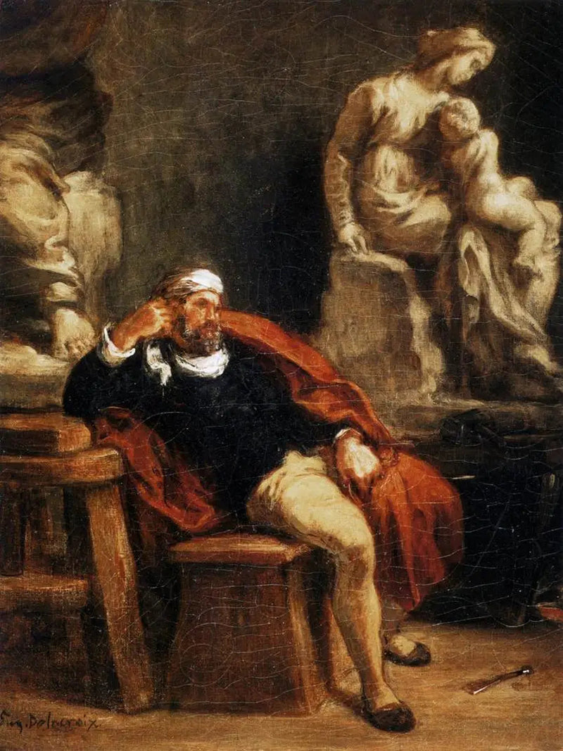Michelangelo nel suo atelier - Eugène Delacroix