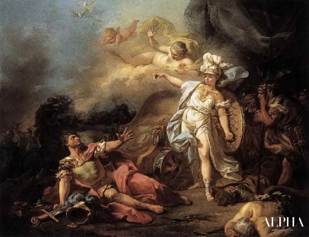 Minerva combattant Mars - Jacques-Louis David - Reproductions de tableaux et peintures haut de gamme