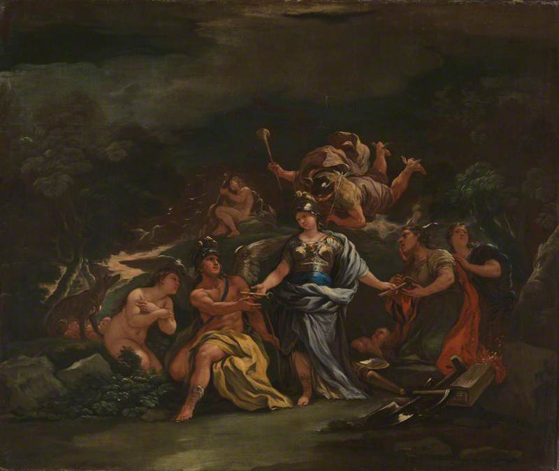 Minerva, protettrice delle arti e delle scienze - Luca Giordano