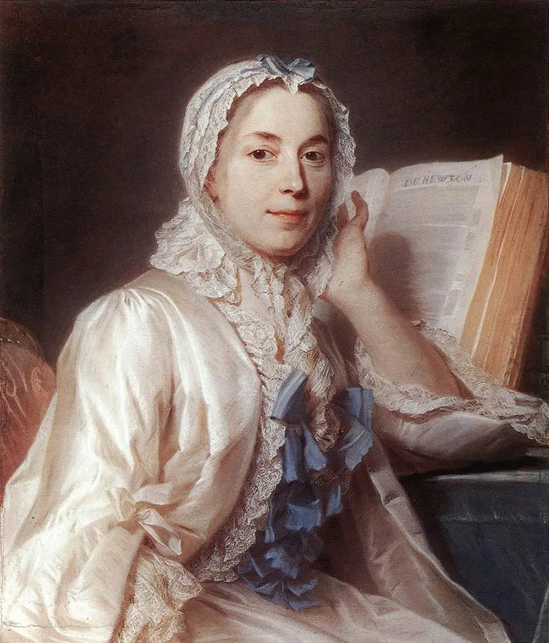 Mlle Ferrand meditando su Newton - Maurice-Quentin de La Tour