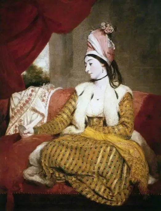 Mme Baldwin (1763–1839), in abbigliamento orientale - Joshua Reynolds