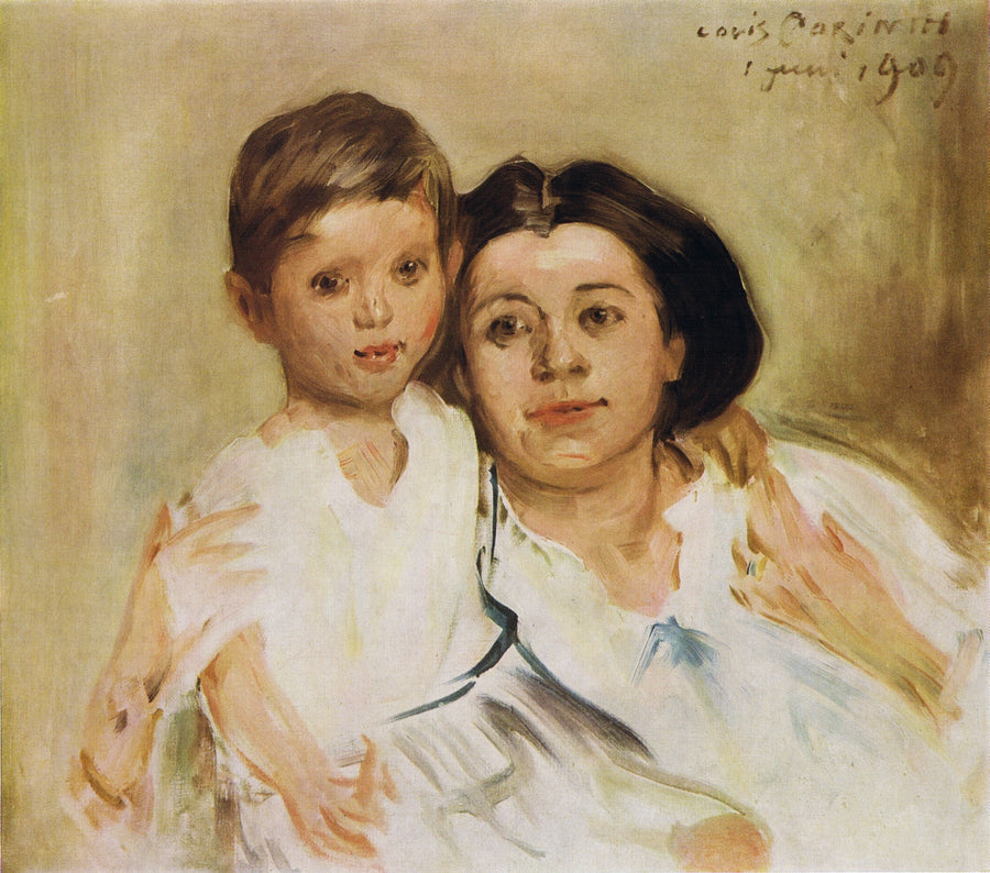 La signora Charlotte Berend-Corinth e suo figlio Thomas-Lovis Corinth