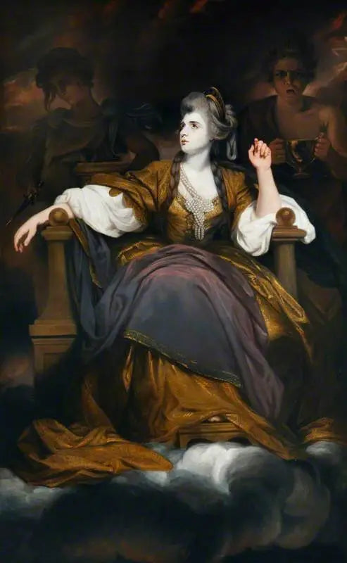 Mme Sarah Siddons, née Kemble (1755–1831), dans le rôle de « La Muse tragique » - Joshua Reynolds image 1 reproduction artisanale de tableau