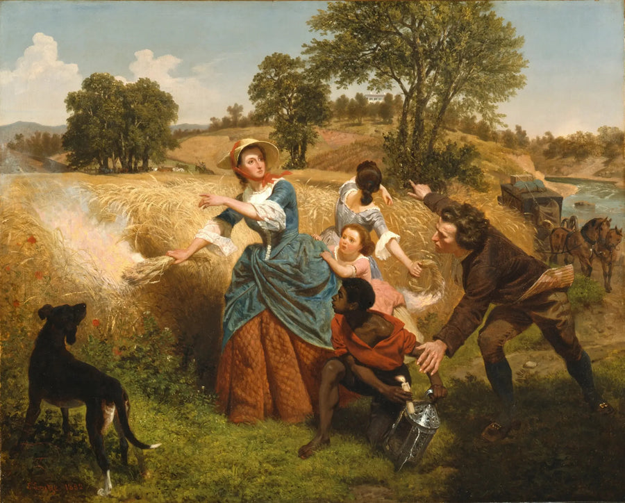 Mme Schuyler brucia i suoi campi di grano all'approssimarsi degli inglesi - Emanuel Leutze