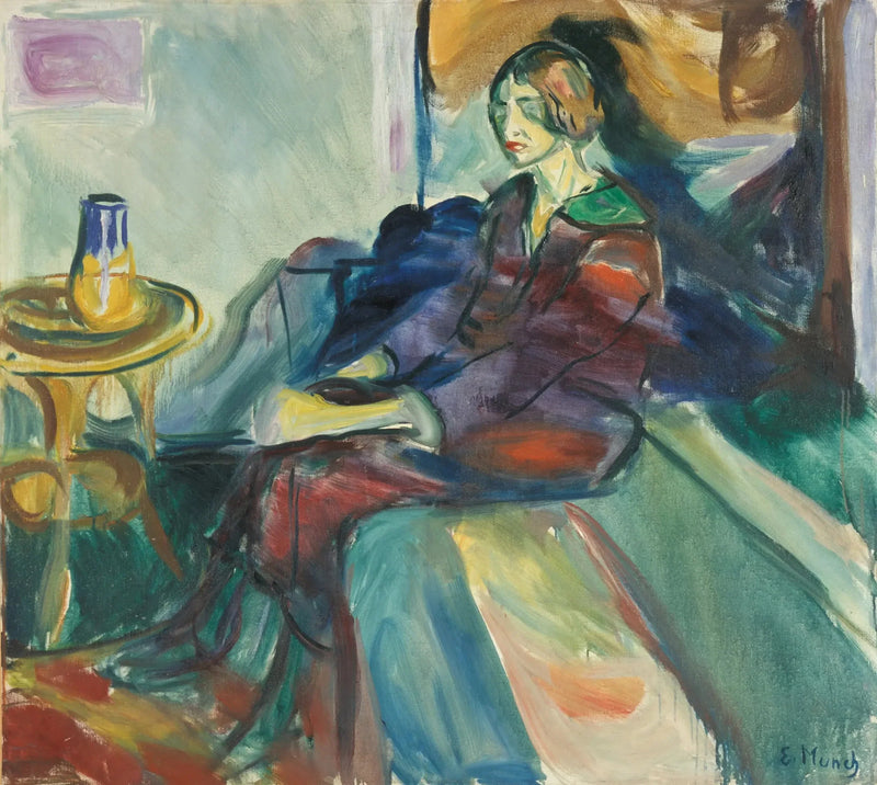 Modello seduto sul divano - Edvard Munch