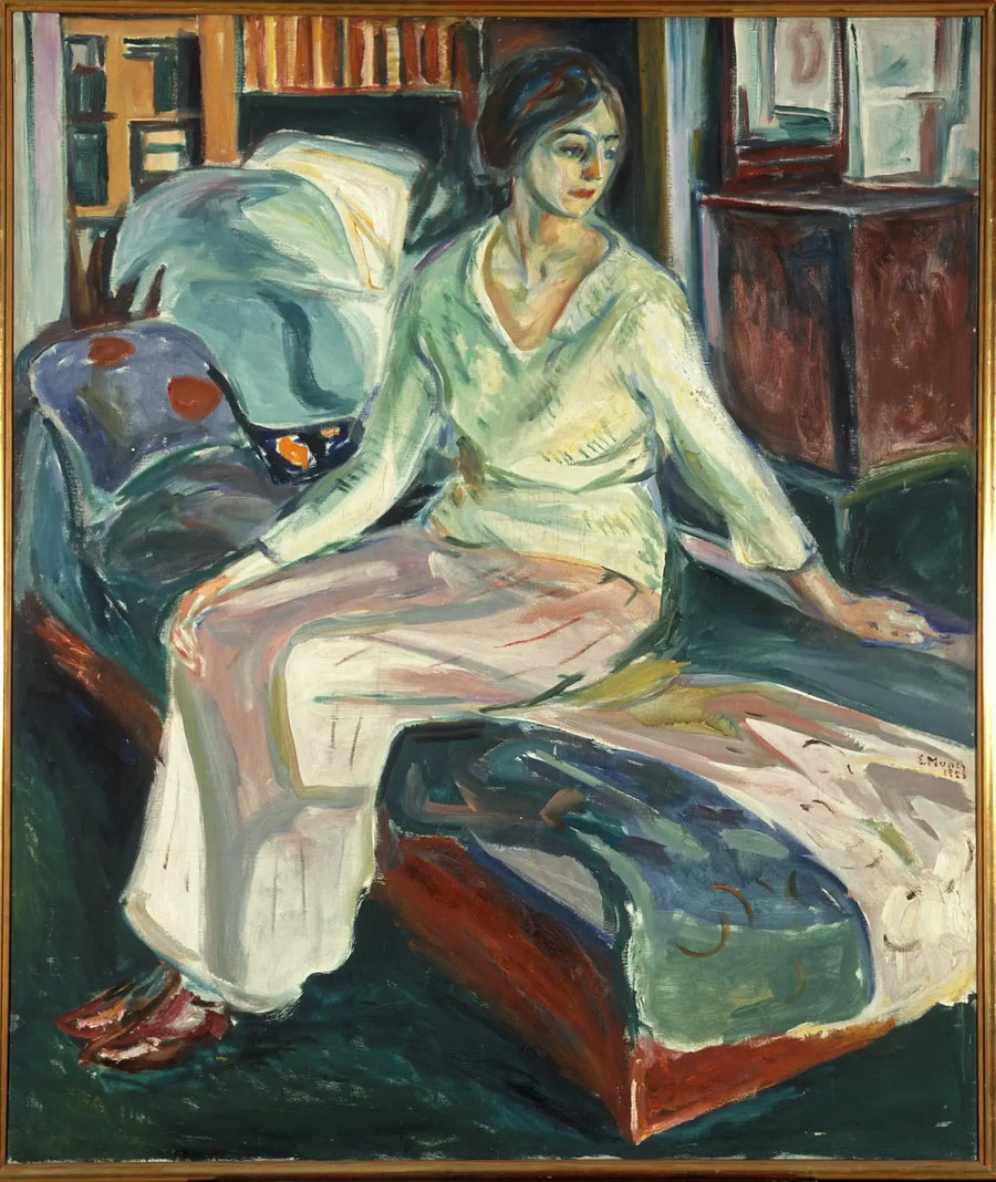 Modello seduto sul divano - Edvard Munch