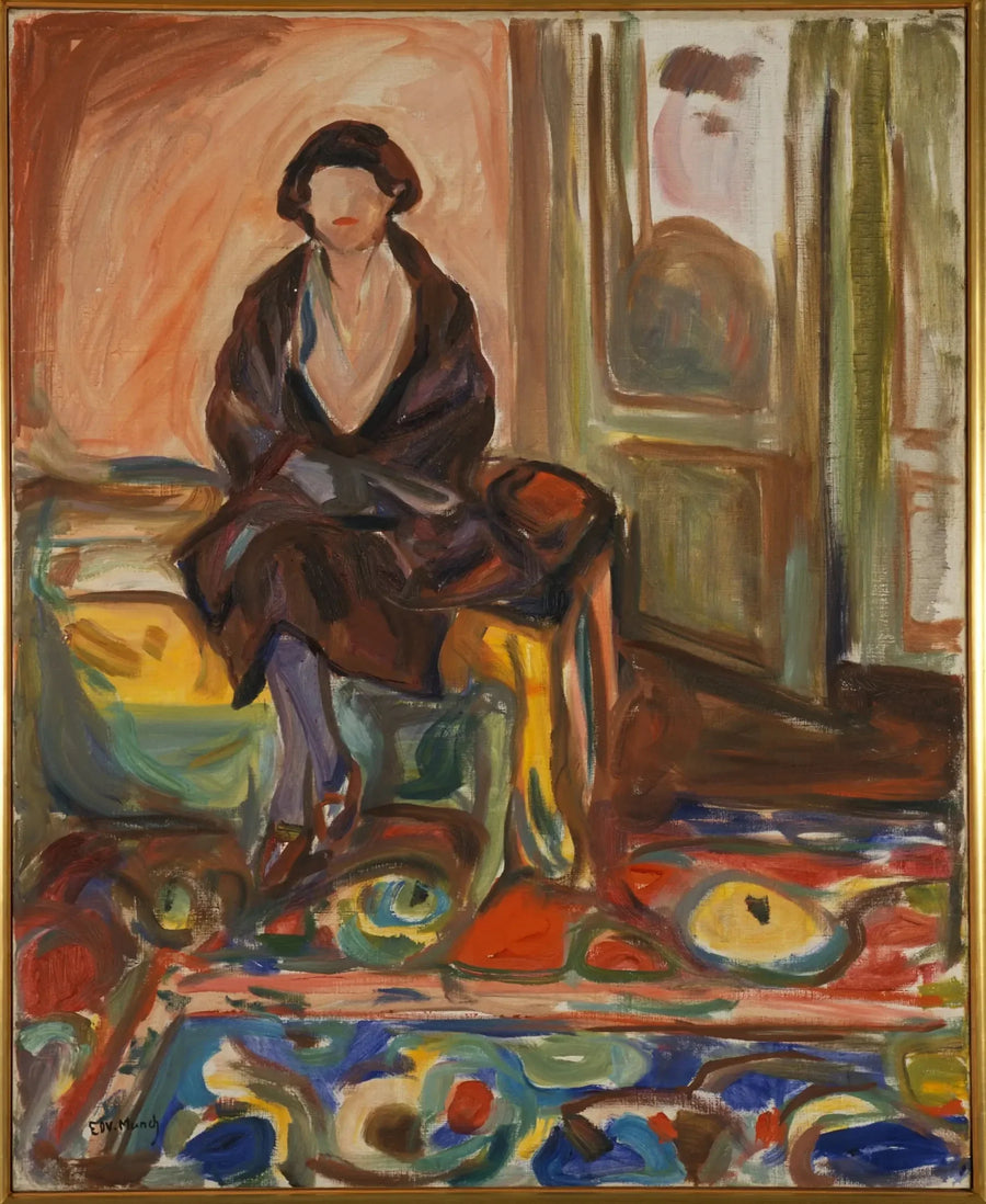 Modello seduto sul divano - Edvard Munch