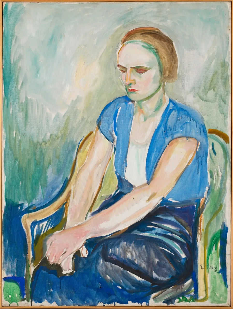 Modello con le mani sulle ginocchia - Edvard Munch