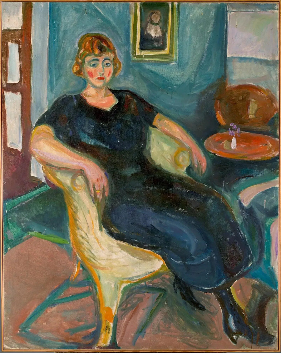 Modello in una sedia di vimini - Edvard Munch
