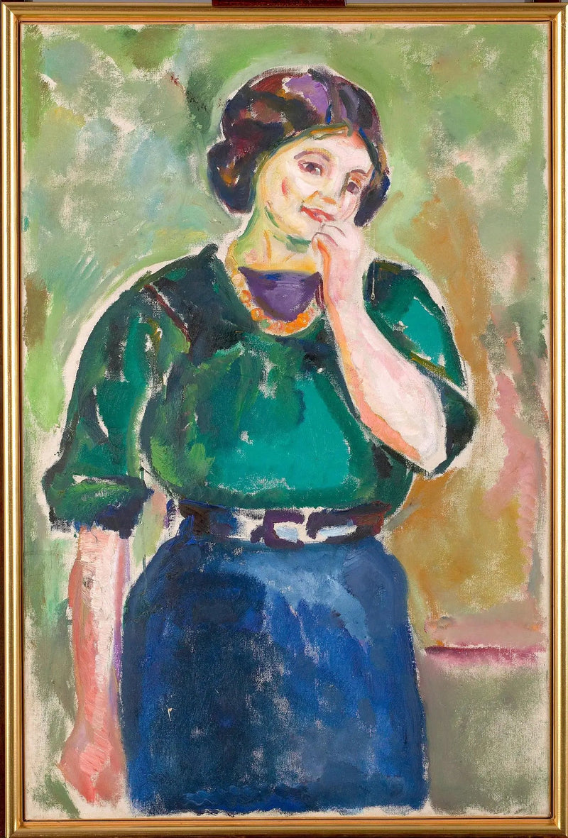 Modello in verde e blu - Edvard Munch