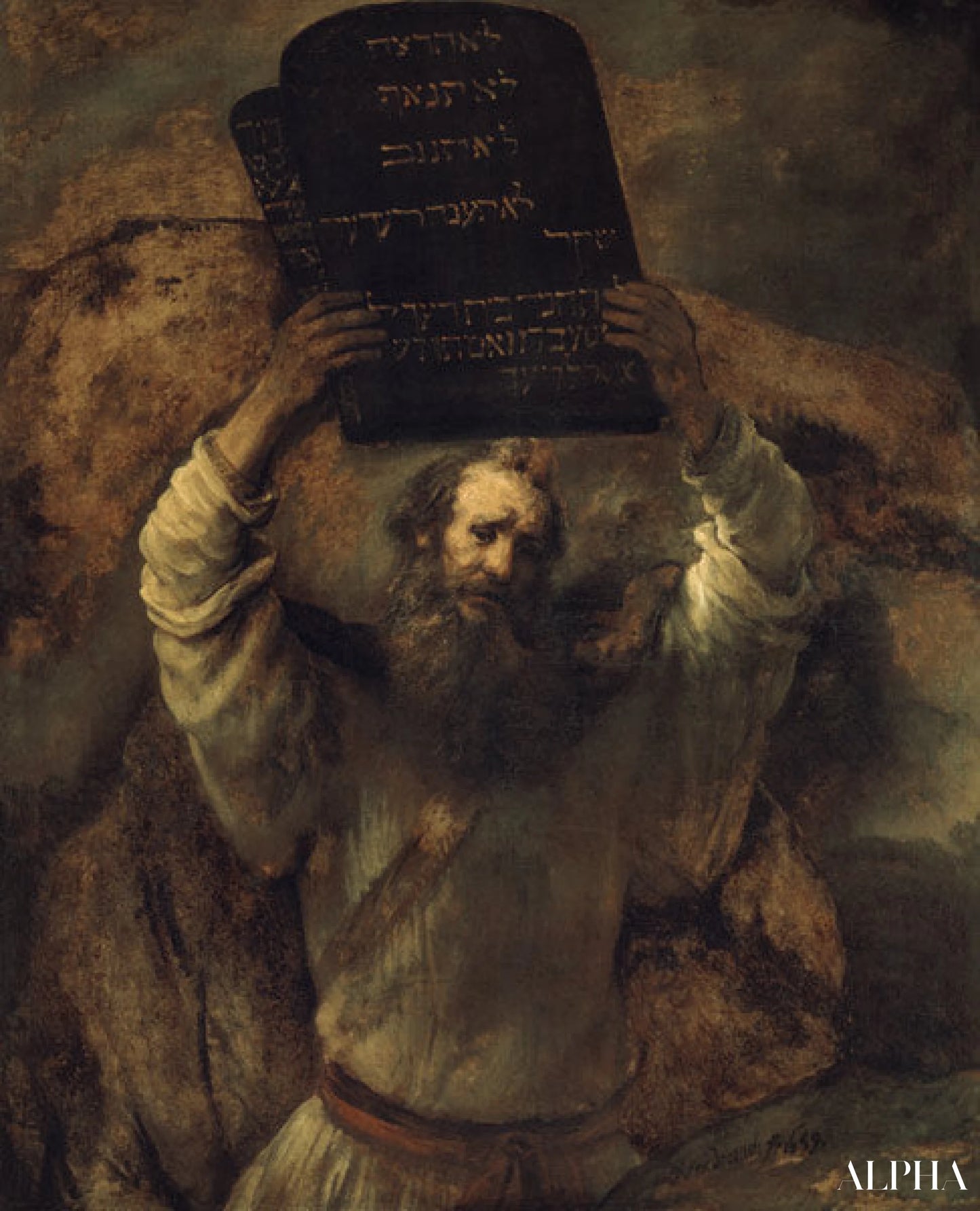 Mosè rompe la tavola della legge - Rembrandt van Rijn - Riproduzioni di quadri e dipinti di alta qualità