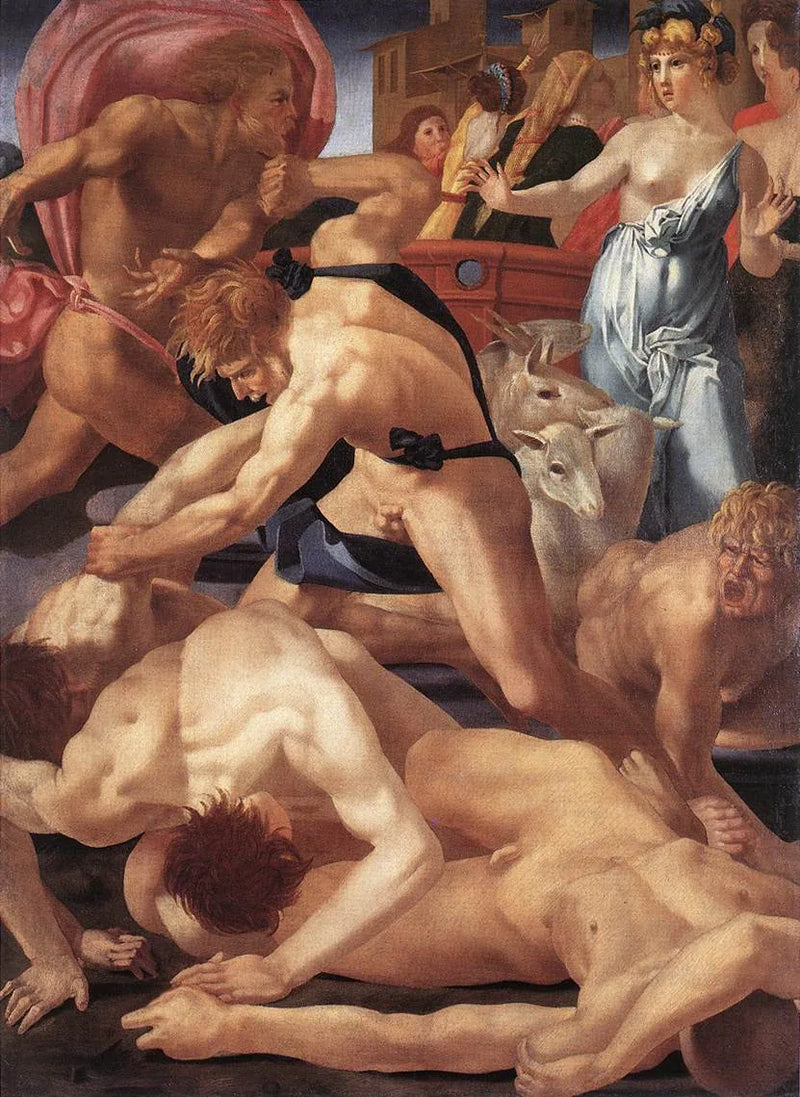 Moïse difende le figlie di Jetro - Rosso Fiorentino