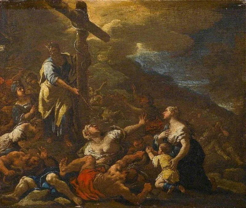 Mosè e il serpente di bronzo - Luca Giordano