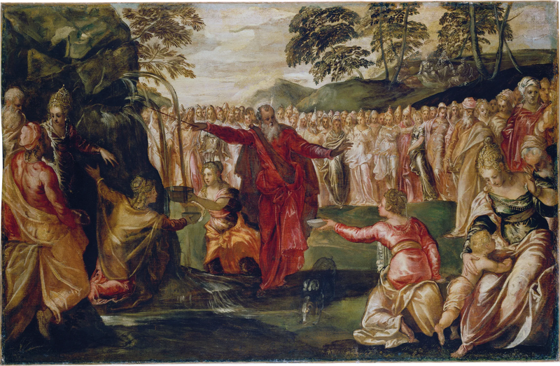 Mosè che percuote la roccia - Jacopo Tintoretto