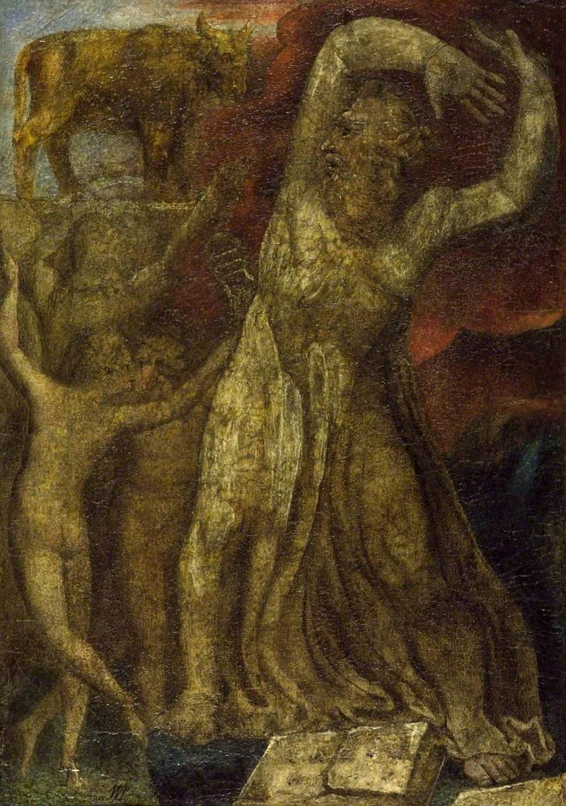 Moïse indignato davanti al vitello d'oro - William Blake