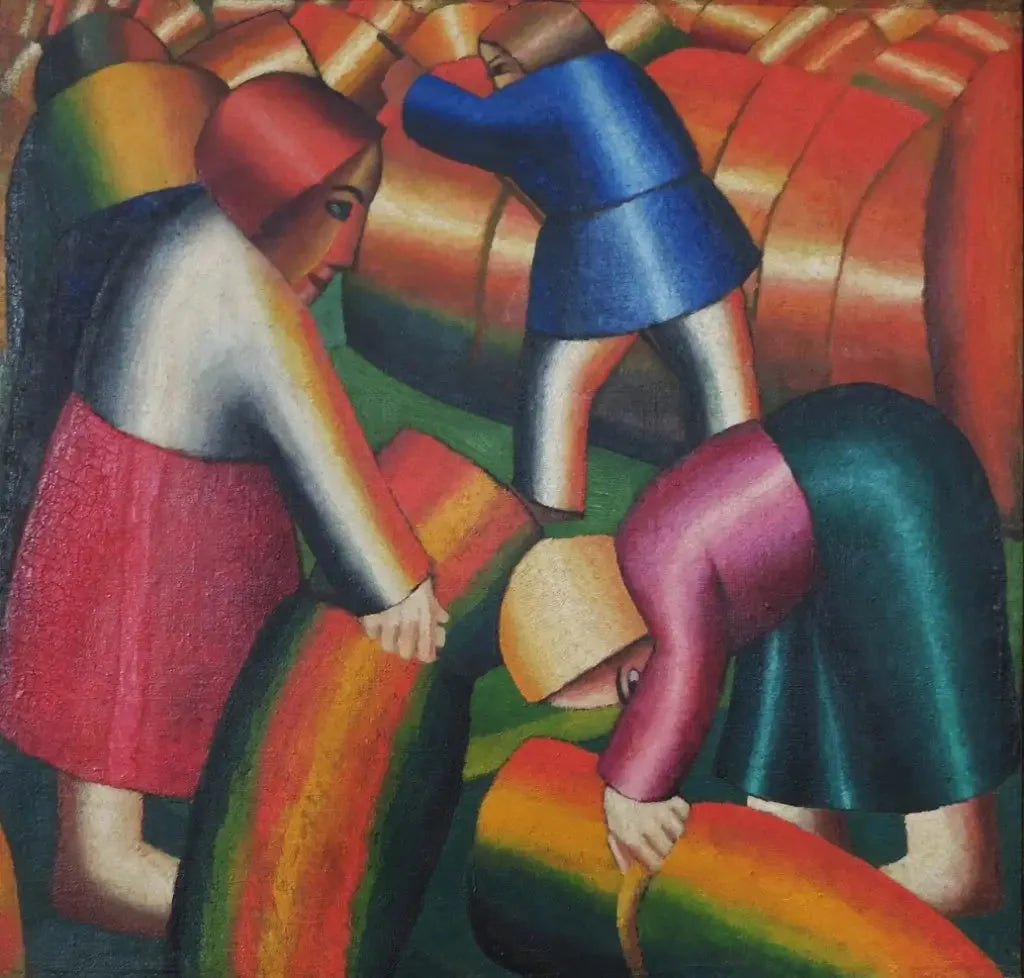 Moissonneuses/Récolte de seigle II - Kazimir Malevich image 1 reproduction réalisée par Alpha Reproduction