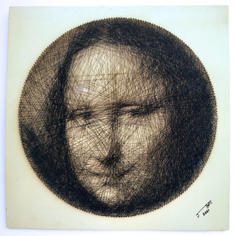 Mona Lisa String Art - Parida | 60 x 60 cm Reproductions de tableaux à la peinture à l’huile