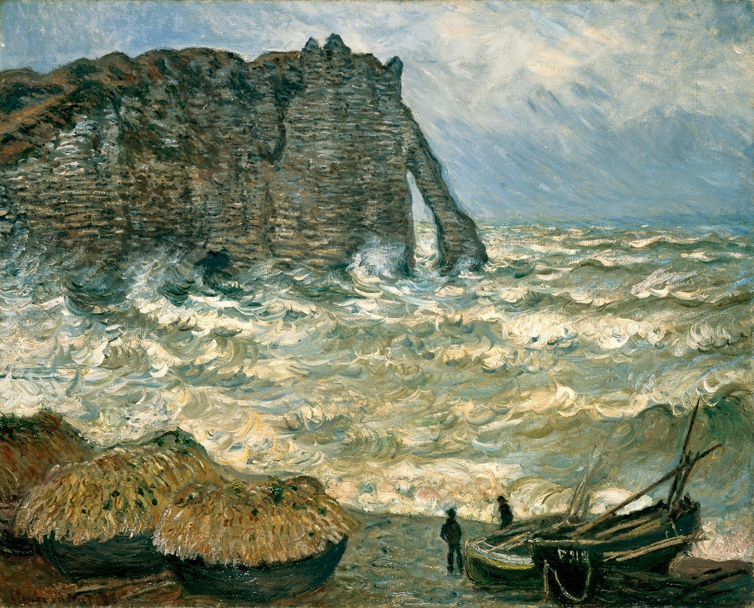 Mer agitée à Étretat - Claude Monet