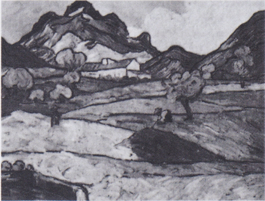 Il Monte Gaussier con il Mas de Saint-Paul - Vincent van Gogh
