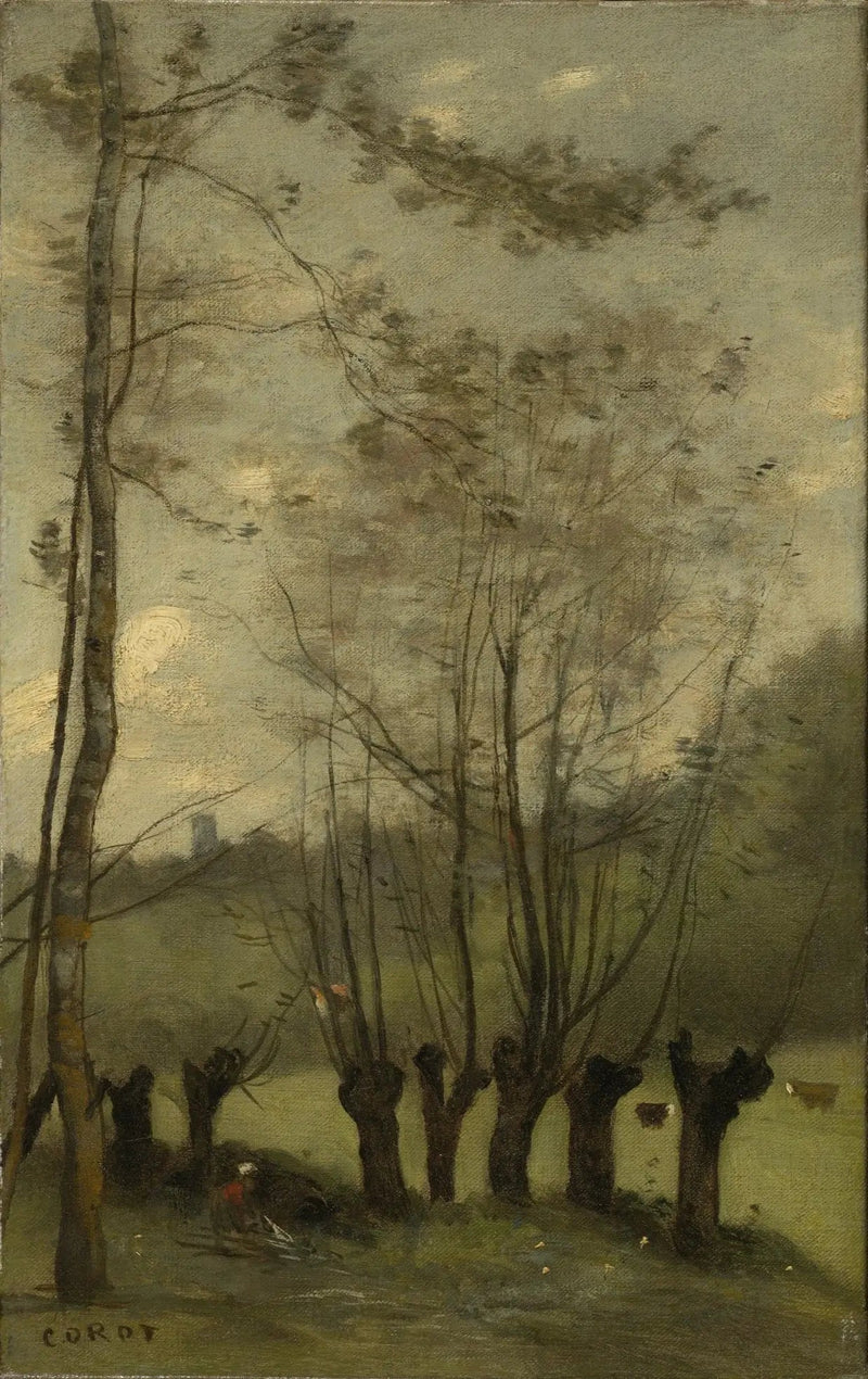 Montlhéry. Prateria con salici - Jean-Baptiste Camille Corot