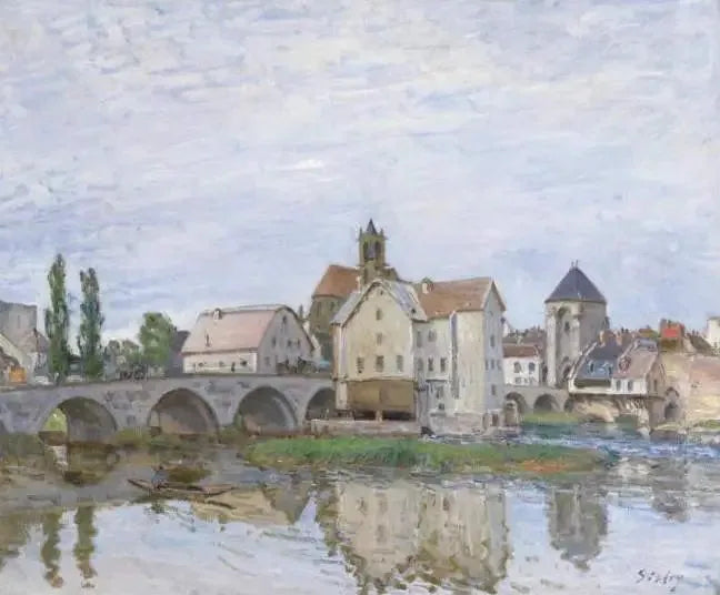 Moret-sur-Loing - Tempo grigio - Alfred Sisley