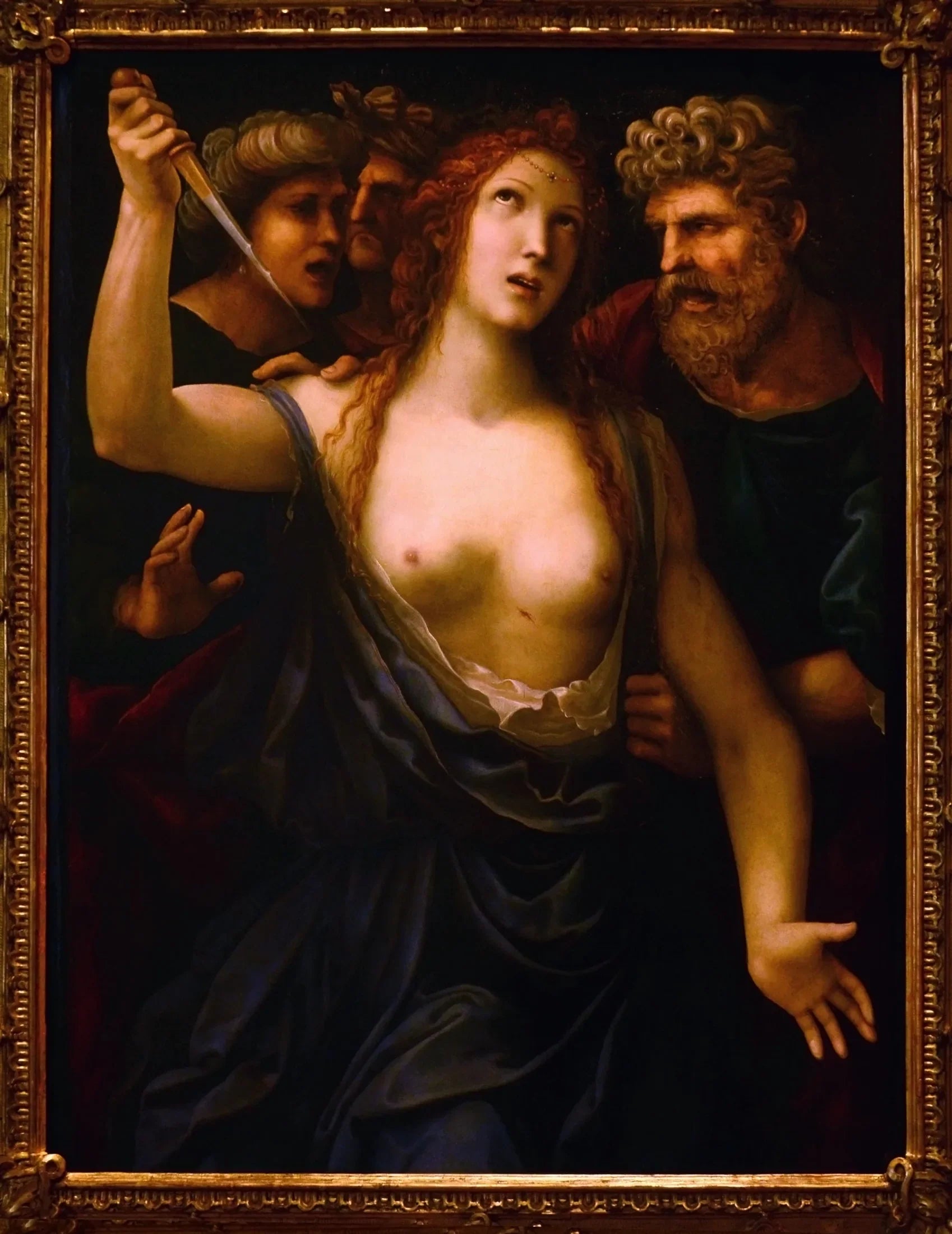 Mort de Lucrèce - Il Sodoma (Giovanni Antonio Bazzi) image 1 reproduction artisanale de tableau