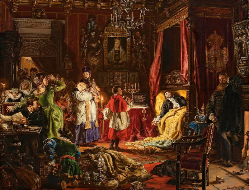 Morte di Sigismondo Augusto a Knyszyn nel 1572 - Jan Matejko