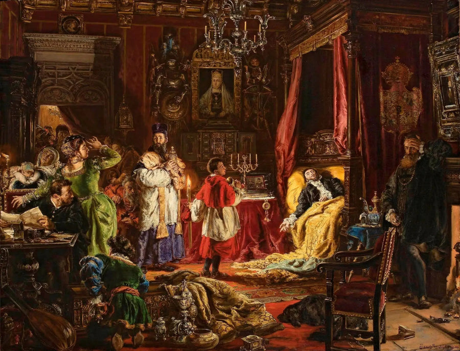 Morte di Sigismondo Augusto a Knyszyn nel 1572 - Jan Matejko