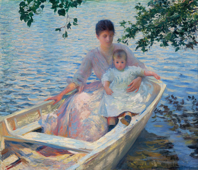 Madre e Figlio in una Barca - Edmund Charles Tarbell