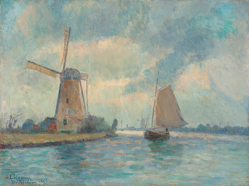 Mulino a vento a Delft - Albert Lebourg