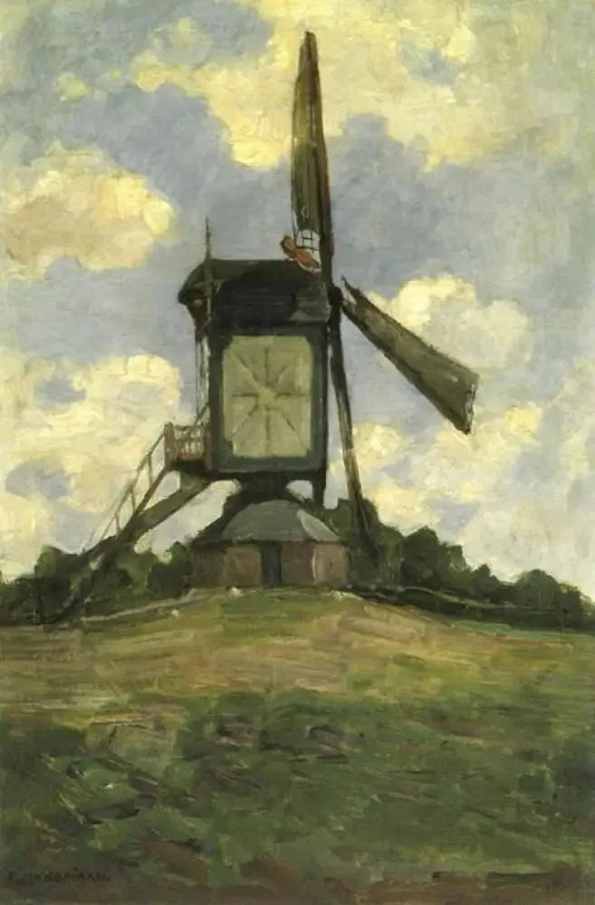Mulino a vento a Heeswijk, vista laterale - Piet Mondrian