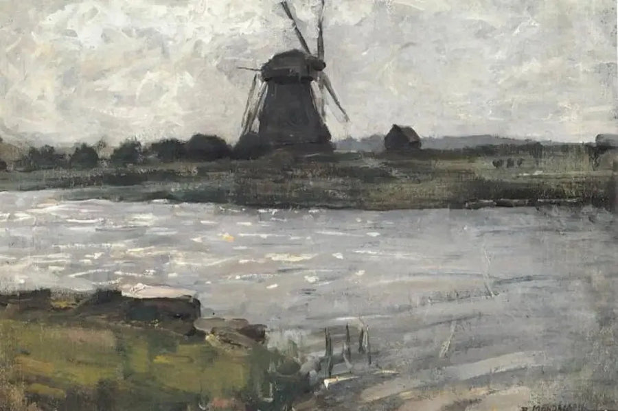 Mulino di Oostzijdse visto dal molo della fattoria di Landzicht - Piet Mondrian