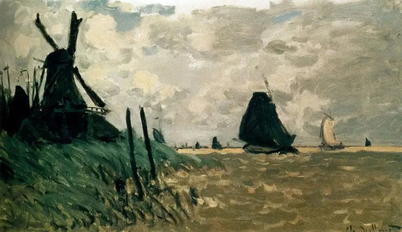 Un mulino a vento vicino a Zaandam W178 - Claude Monet