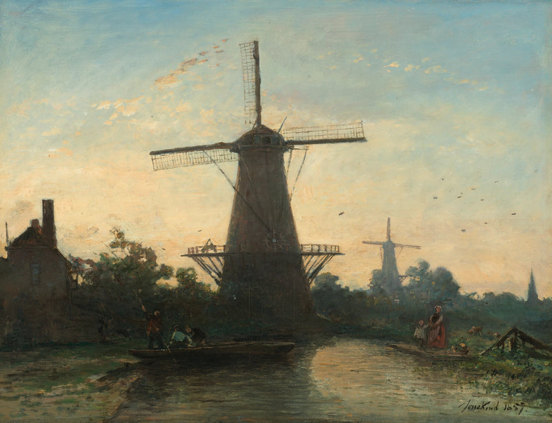 Moulins près de Rotterdam - Johan Barthold Jongkind
