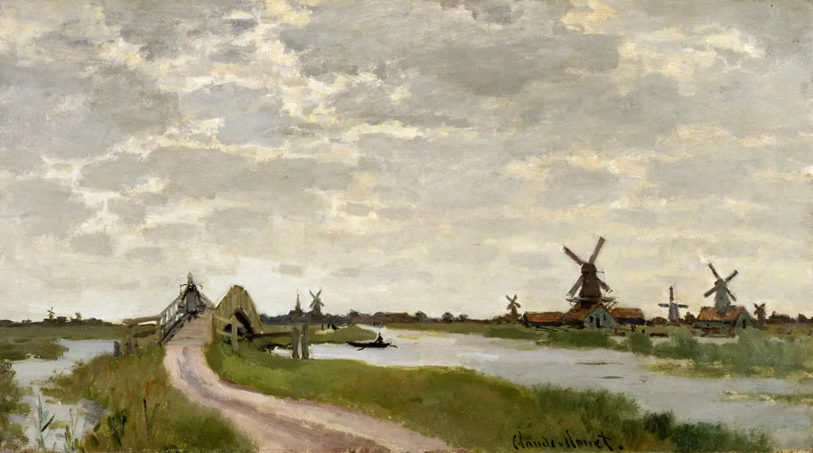 Mulini a vento vicino Zaandam W170 - Claude Monet