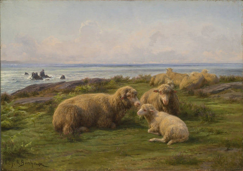 Pecore sulla riva del mare - Rosa Bonheur