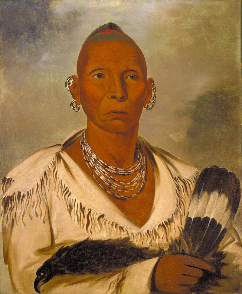 Múk-a-tah-mish-o-káh-kaik, Black Hawk, eminente capo di sacco - George Catlin