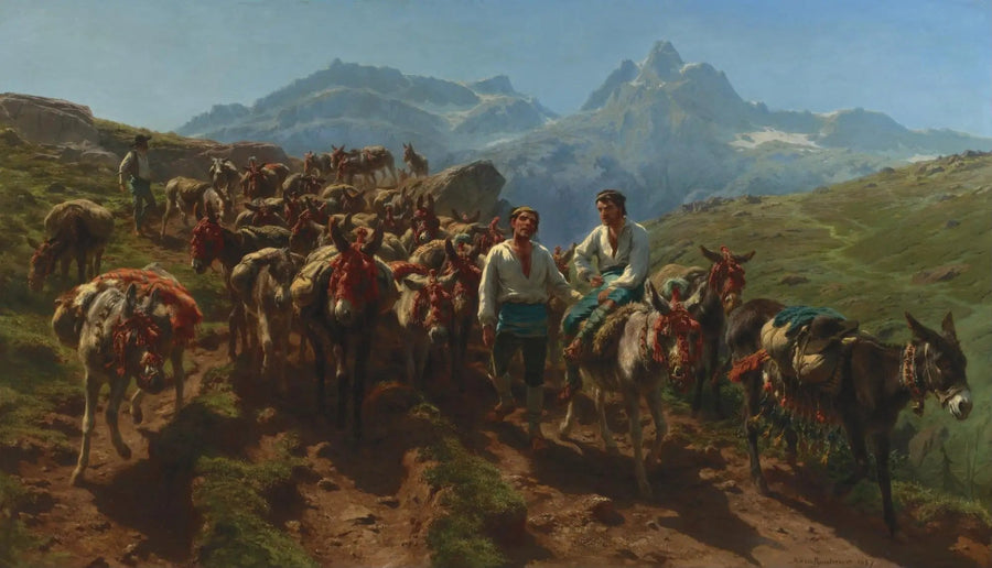 Muletieri spagnoli che attraversano i Pirenei - Rosa Bonheur