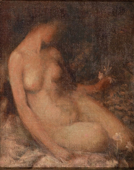 Mulher e flor - Estudo para ����Sonho M��stico��� - Eliseu Visconti