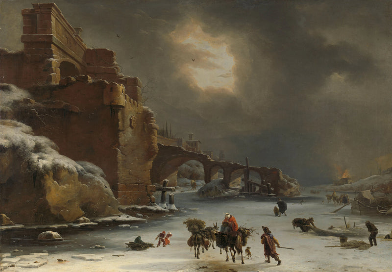 Mur de la ville en hiver - Willem Schellinks