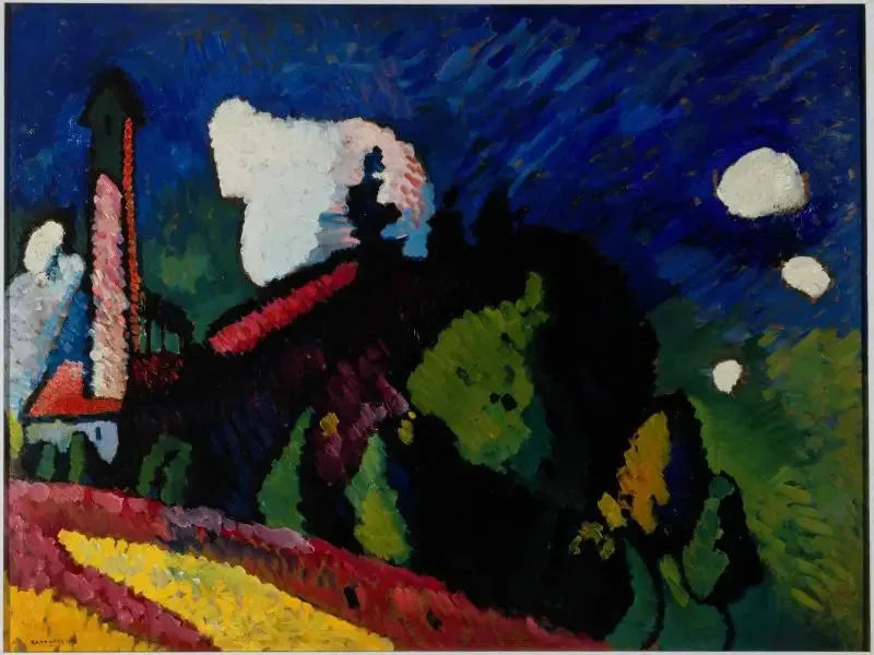 Murnau, paesaggio con torre - Vassily Kandinsky