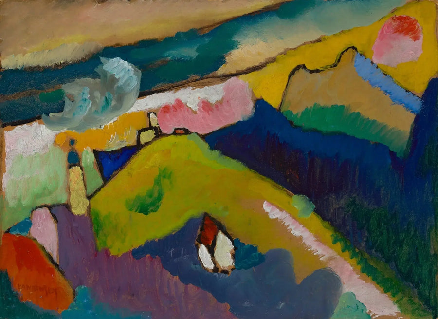 Murnau - Paesaggio montano con chiesa - Vassily Kandinsky